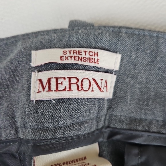 Merona Women's Modern Fit Mid Rise Stretch Boot Cut Pants Size 8 Gray Dress Work - Picture 11 of 16